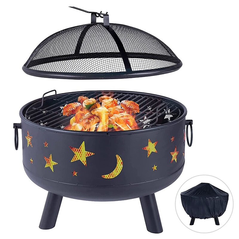 Outdoor Camping Wood Burning Stove - Custom Portable Iron Garden Stove BBQ