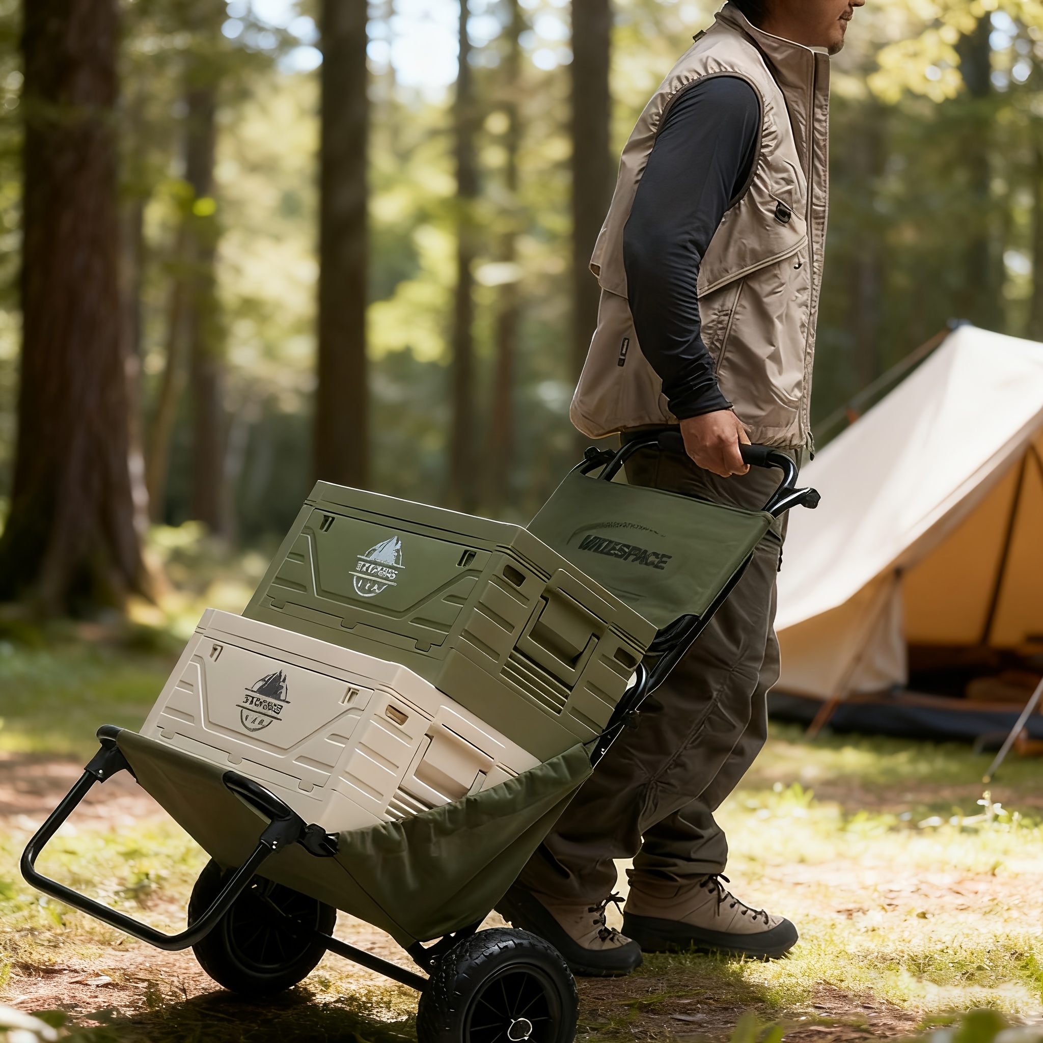Outdoor Camping Table With Storage - Camping Storage Box with Folding Table
