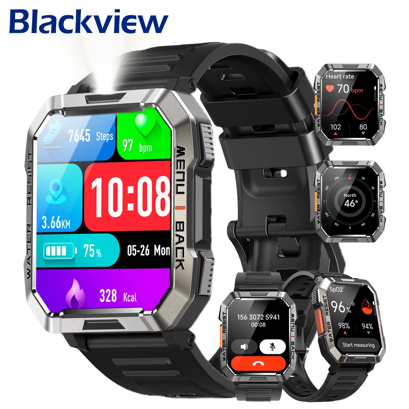 Outdoor Camping Japan - Blackview W60 Waterproof Smartwatch with Emergency