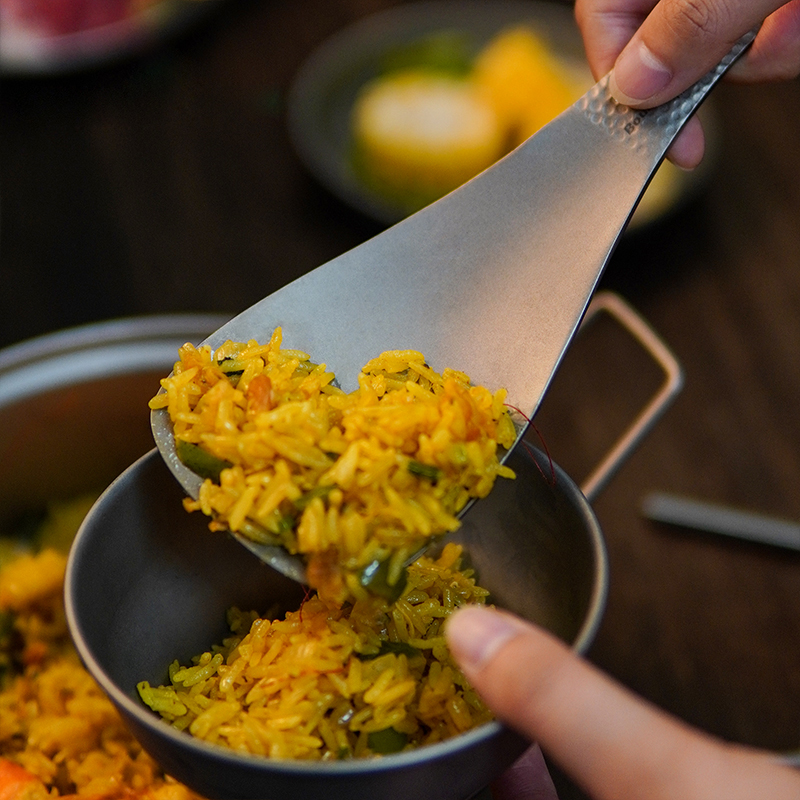 Outdoor Camping Essentials - Boundless Voyage Titanium Rice Ladle Thickened
