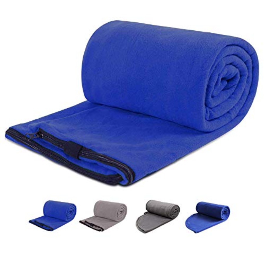 Outdoor Camping Blanket - Fleece Sleeping Bag Liner for Adult