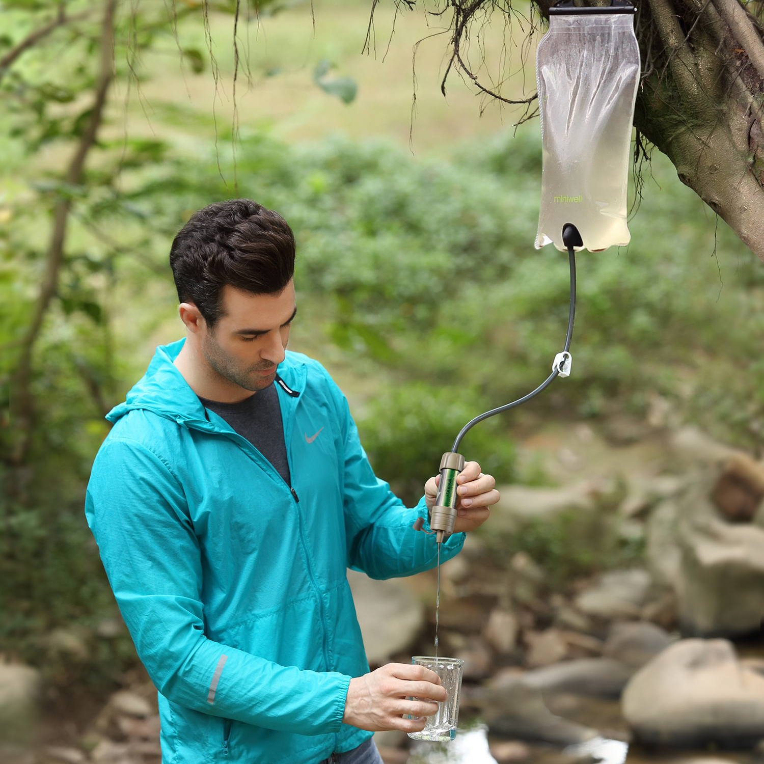 Portable Water Filter - miniwell Outdoor Portable Gravity Water Filter