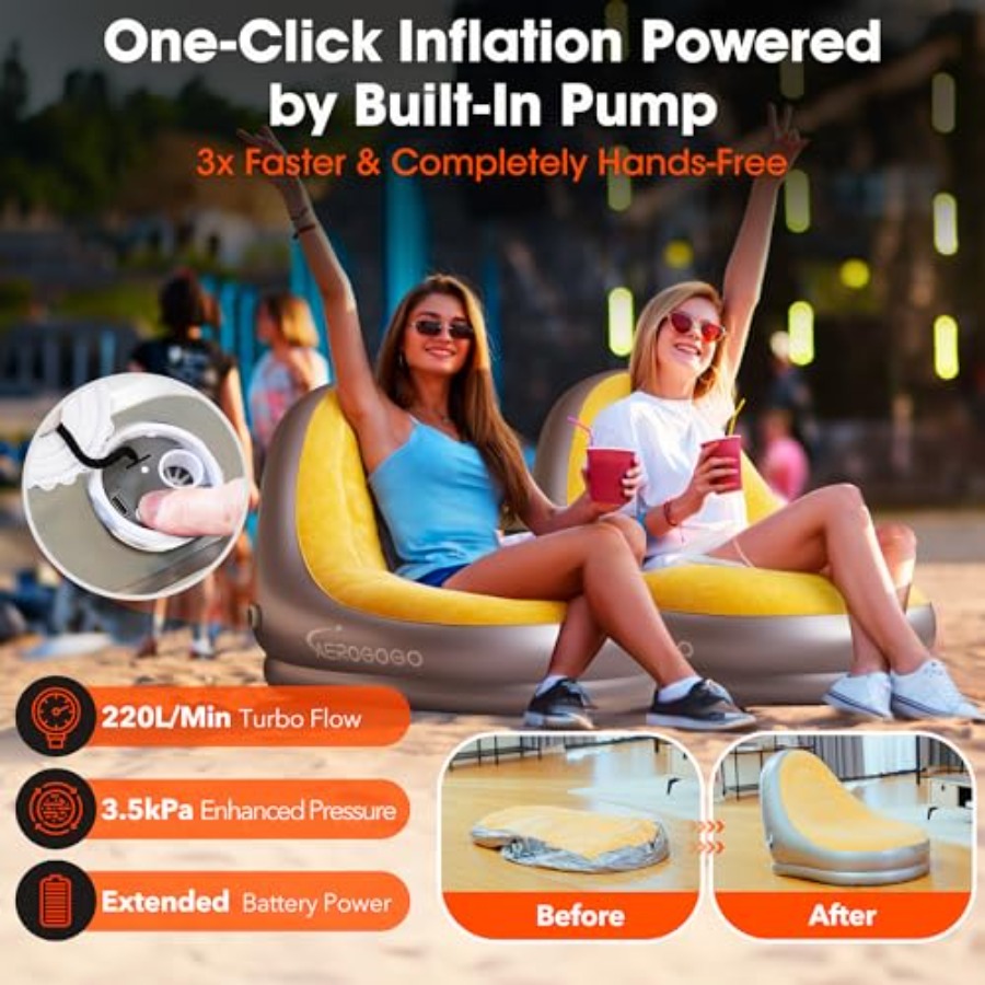 Inflatable Chair with Built-in - Outdoor Camping Chairs reseña y precio