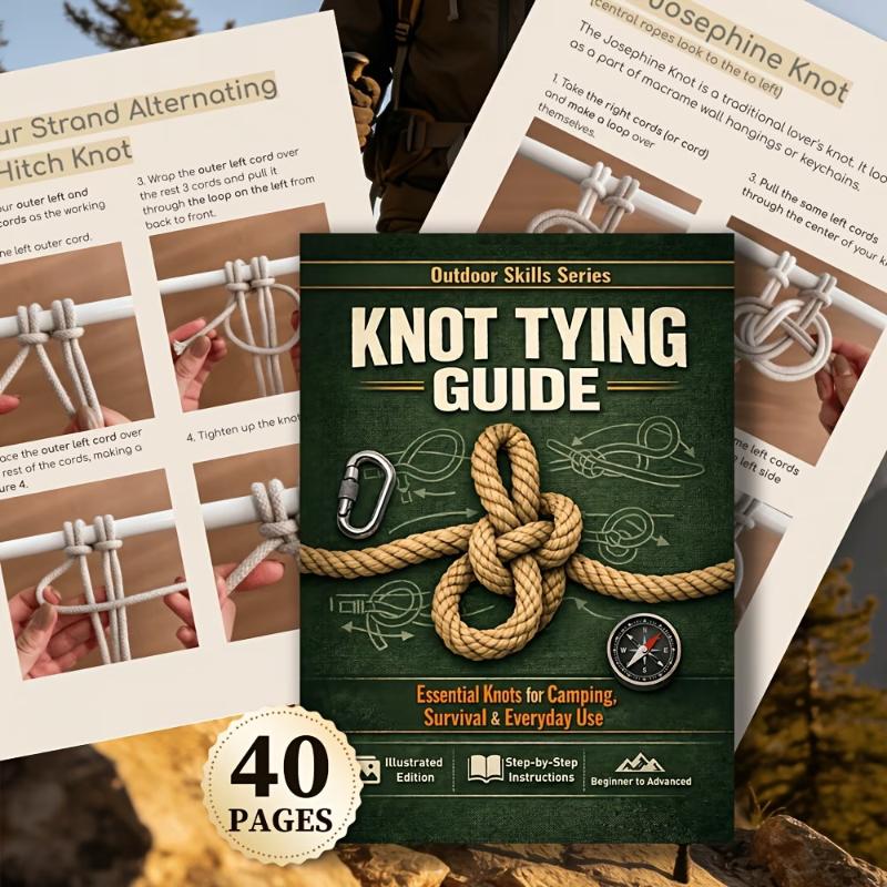 Essential Knot Tying Guide Boo - Outdoor Camping Essentials reseña y precio