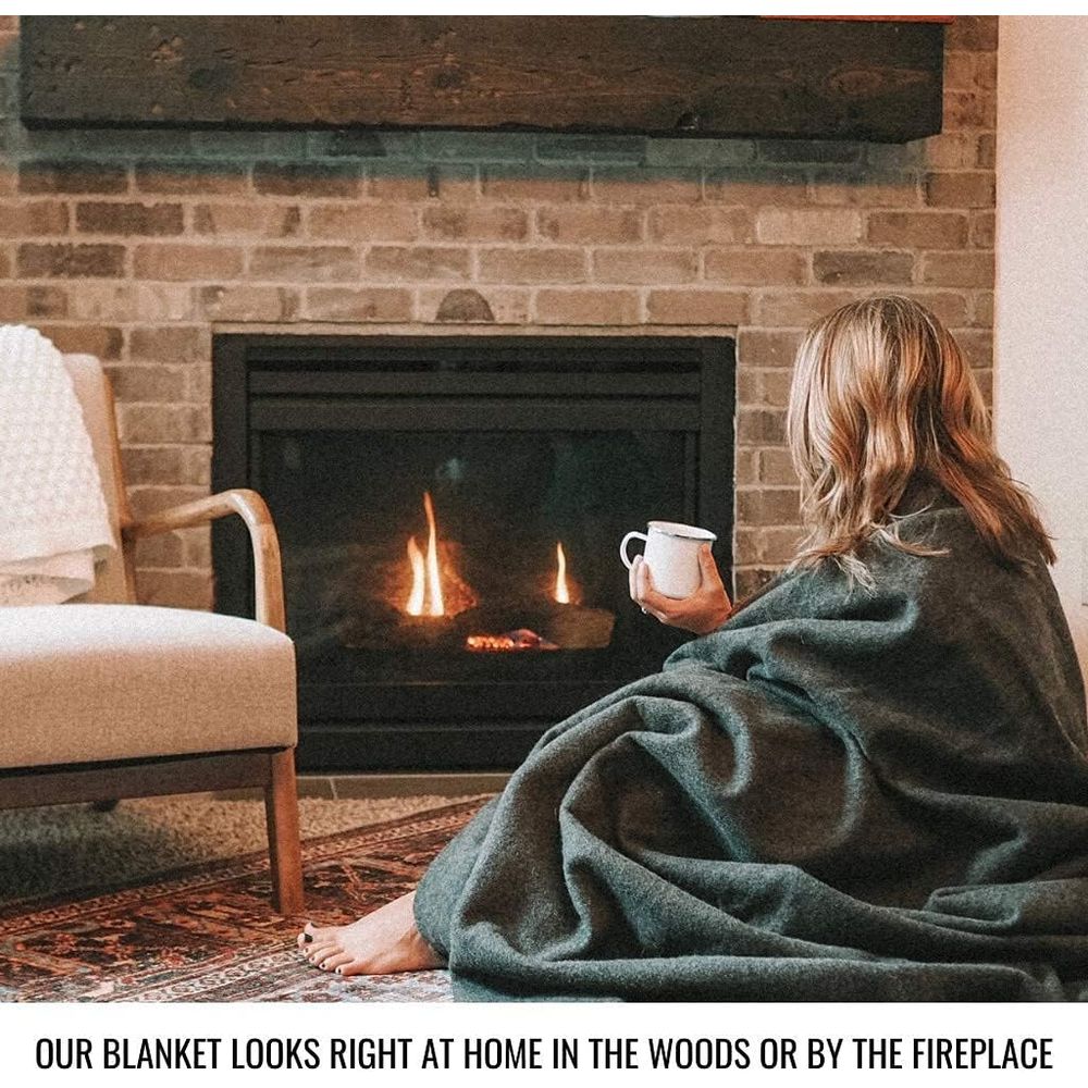 Military Wool Blanket - Warm,  - Outdoor Camping Blanket reseña y precio