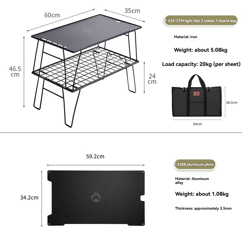 CAMPINGMOON T-235-2T Portable  - Outdoor Camping Table With Storage reseña y precio