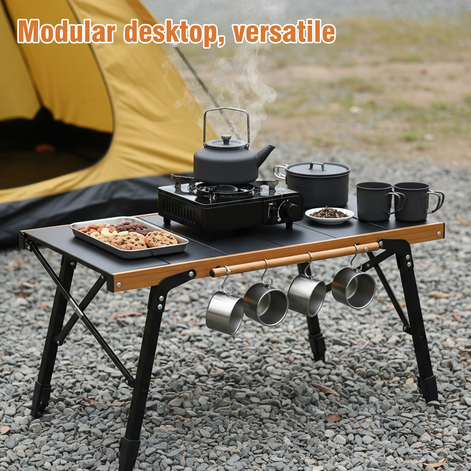 Portable Camping Table with St - Outdoor Camping Table With Storage reseña y precio