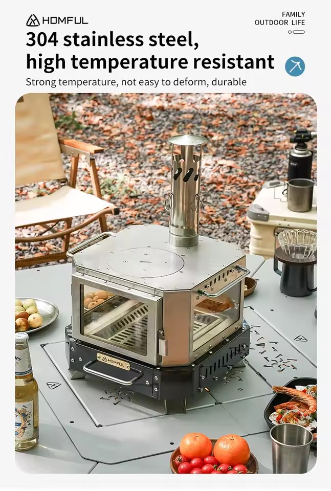 HOMFUL Portable Firewood Stove - Outdoor Camping Wood Burning Stove reseña y precio