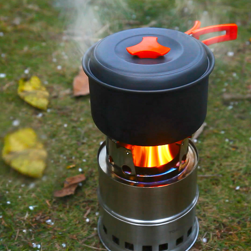 Upgrade Camping Stove & Backpa - Outdoor Camping Wood Burning Stove reseña y precio