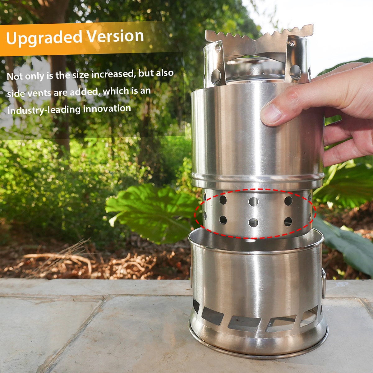 Upgrade Camping Stove & Backpa - Outdoor Camping Wood Burning Stove reseña y precio