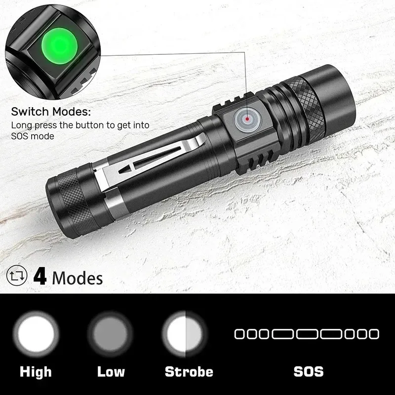 T6 LED Rechargeable Flashlight - Outdoor Camping Hiking reseña y precio
