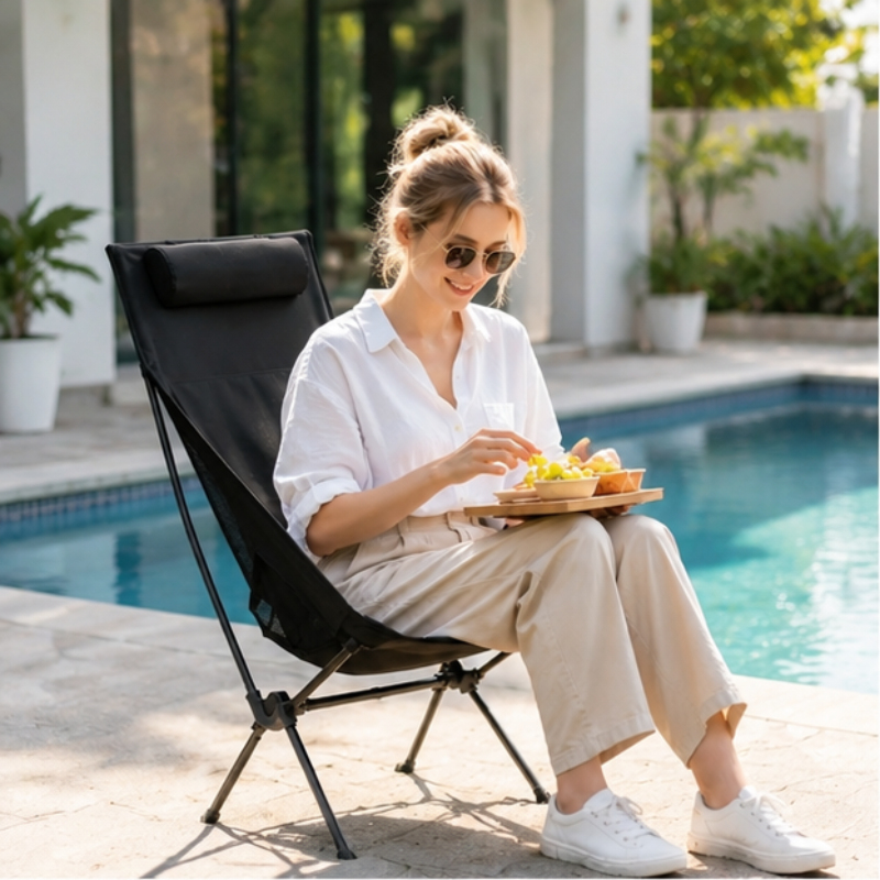 Folding Portable Camping Chair - Outdoor Camping Recliner Chairs reseña y precio