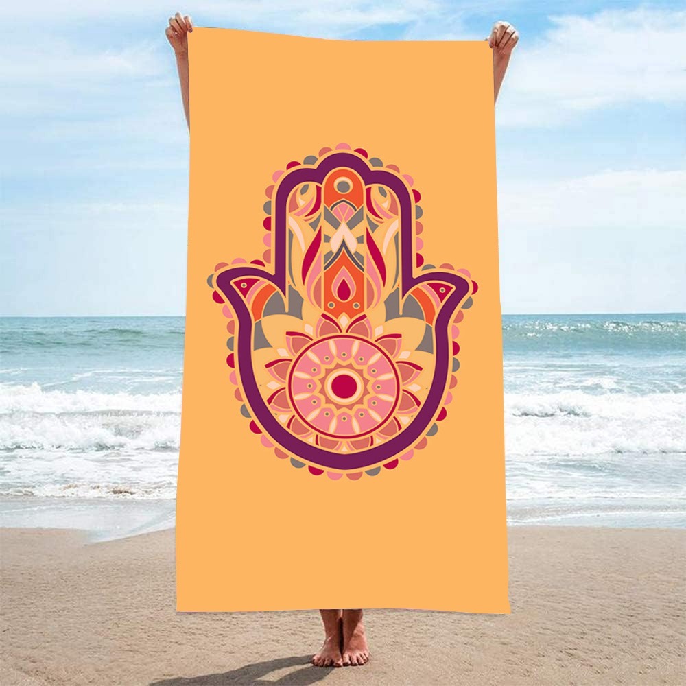 HAMSA Pattern Beach Towel27x55 - Outdoor Camping Blanket reseña y precio