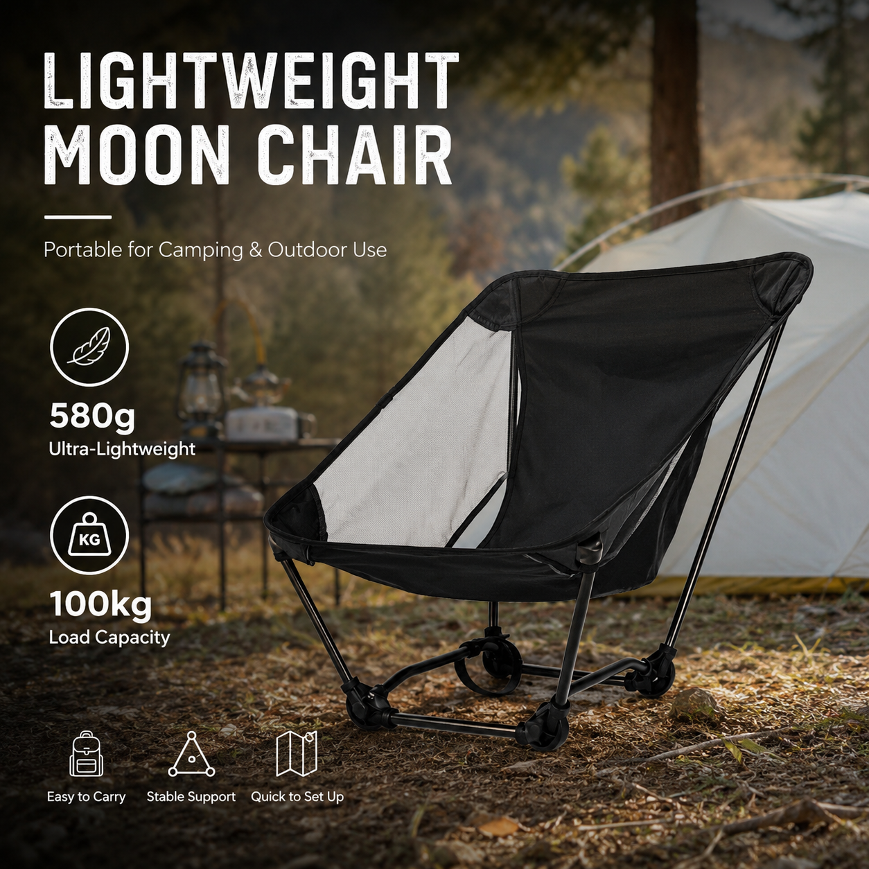 Portable Off Ground Folding Mo - Outdoor Camping Recliner Chairs reseña y precio