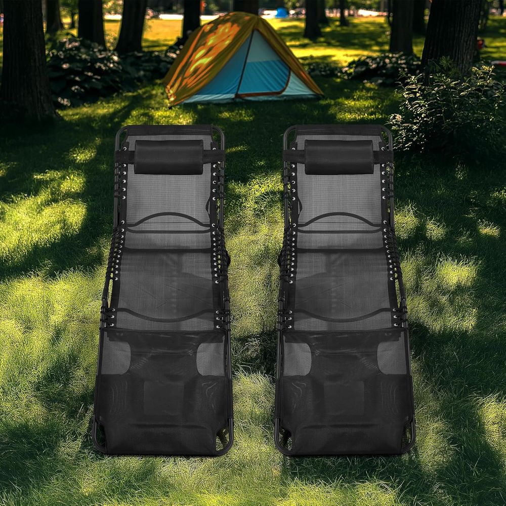 Outdoor Lounge Chair with 5-Po - Outdoor Camping Recliner Chairs reseña y precio