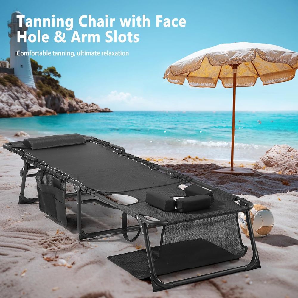 Outdoor Lounge Chair with 5-Po - Outdoor Camping Recliner Chairs reseña y precio