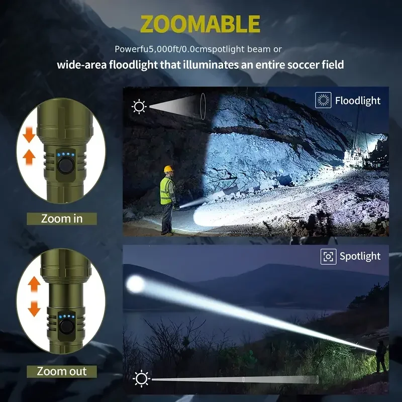 Ultra Powerful Flashlight Conc - Outdoor Camping Accessories reseña y precio