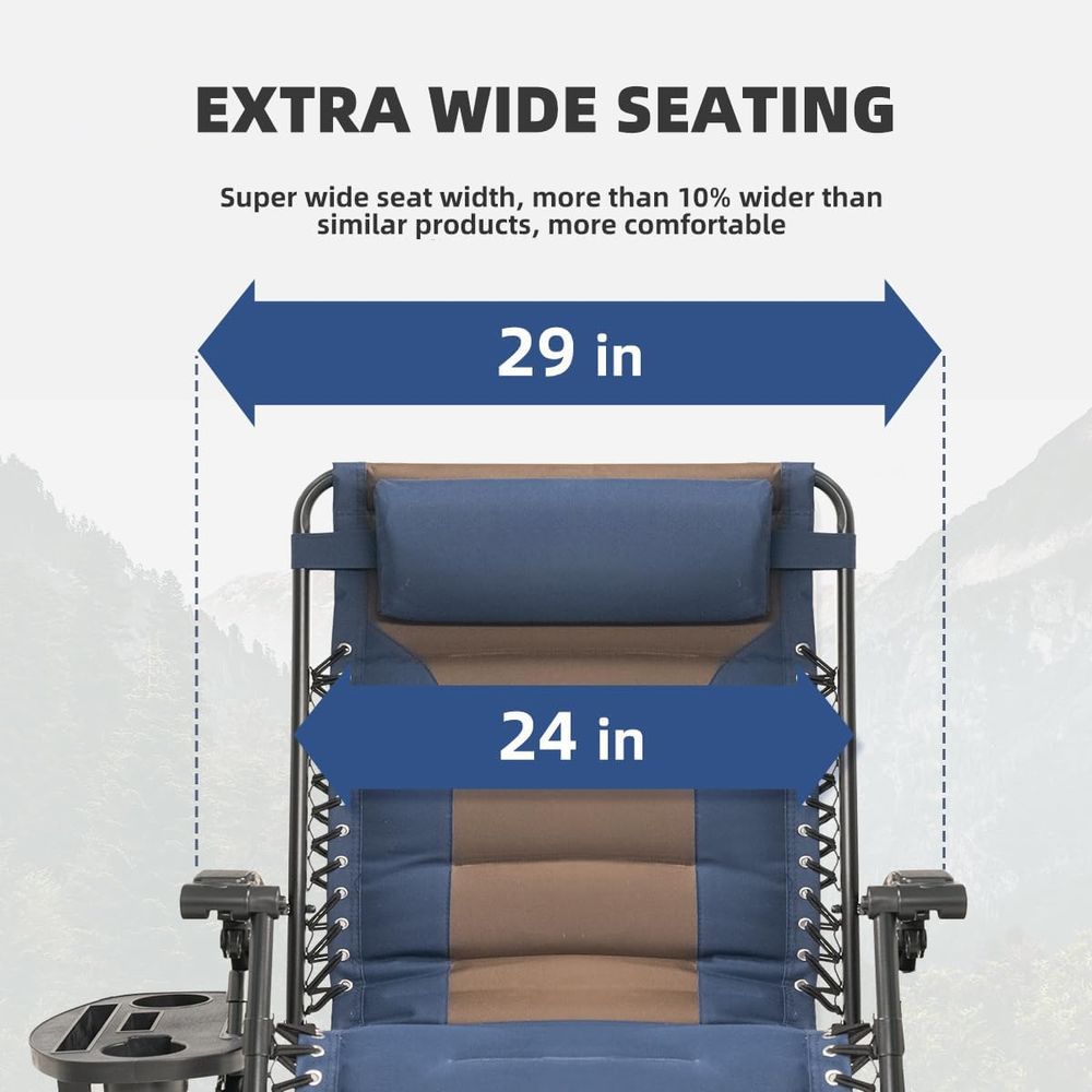 Oversized Padded Recliner Chai - Outdoor Camping Recliner Chairs reseña y precio