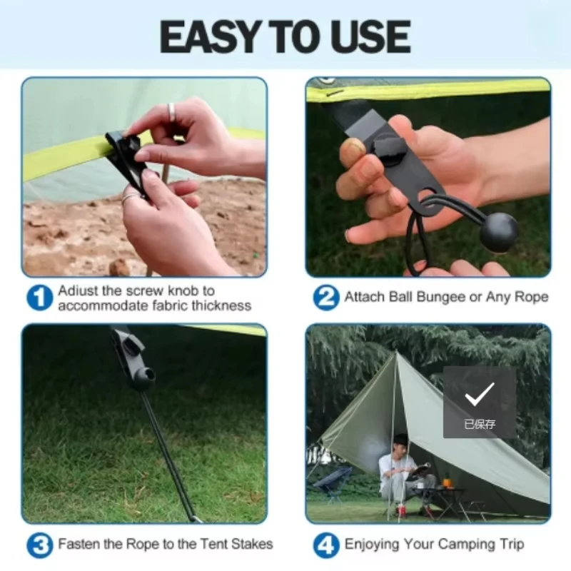  Camping Tarp Clips Outdoor C - Outdoor Camping Extension Cord reseña y precio