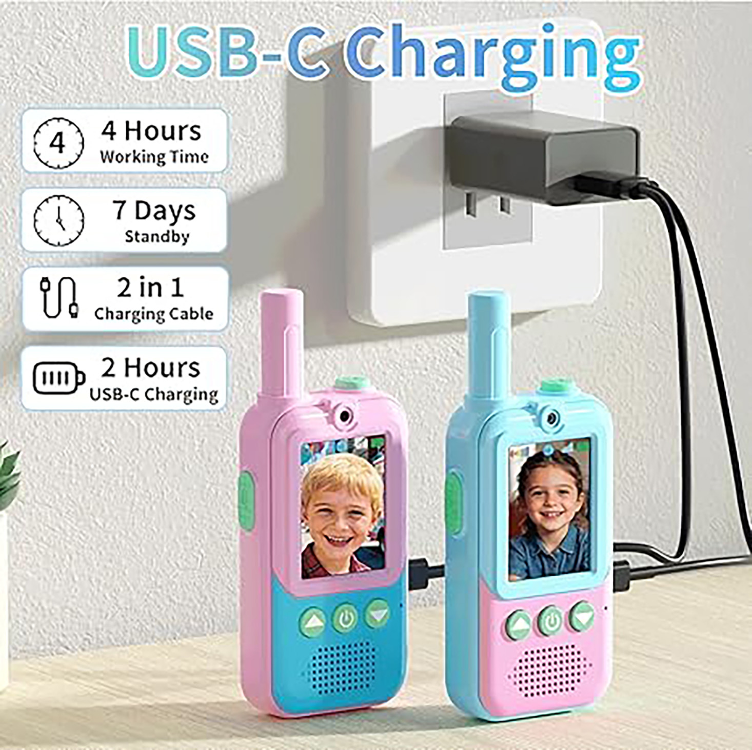 Rechargeable Kids Video Walkie - Outdoor Camping Toys reseña y precio
