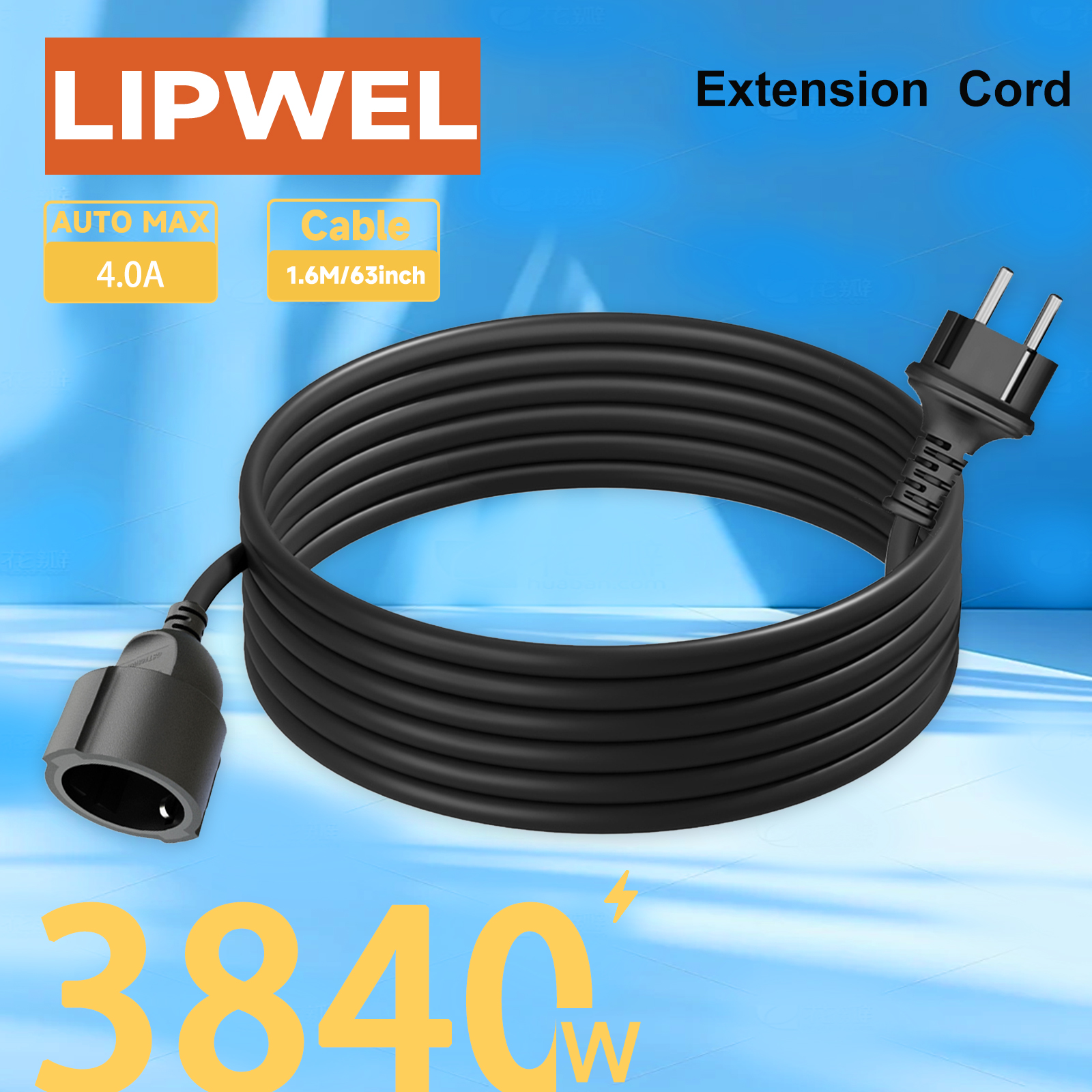 LIPWEL European Extension Cord - Outdoor Camping Extension Cord reseña y precio