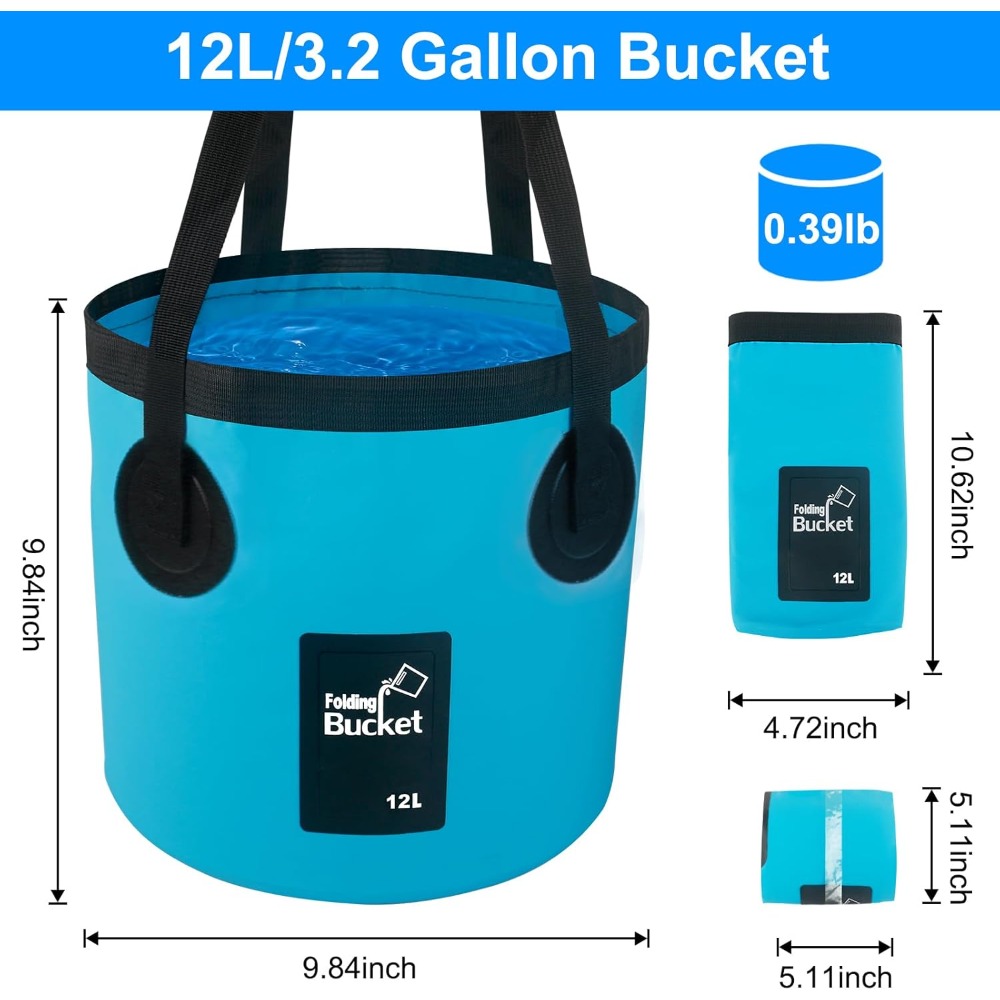 Car Wash Bucket 3.2 Gallon, Co - Outdoor Camping Toys reseña y precio