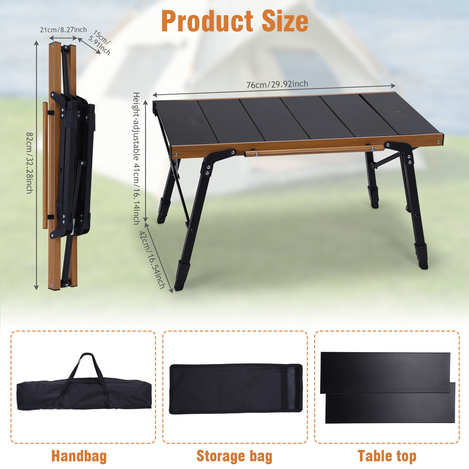 Portable Camping Table with St - Outdoor Camping Table With Storage reseña y precio