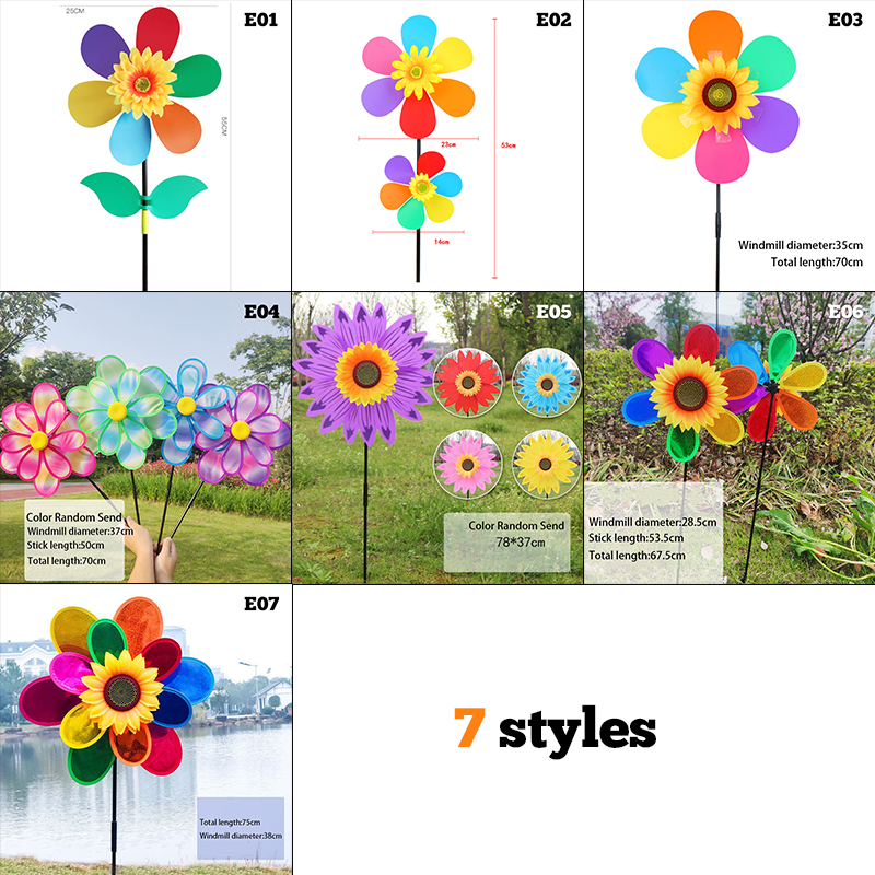 3pcs Sunflower Windmill Pinwhe - Outdoor Camping Toys reseña y precio