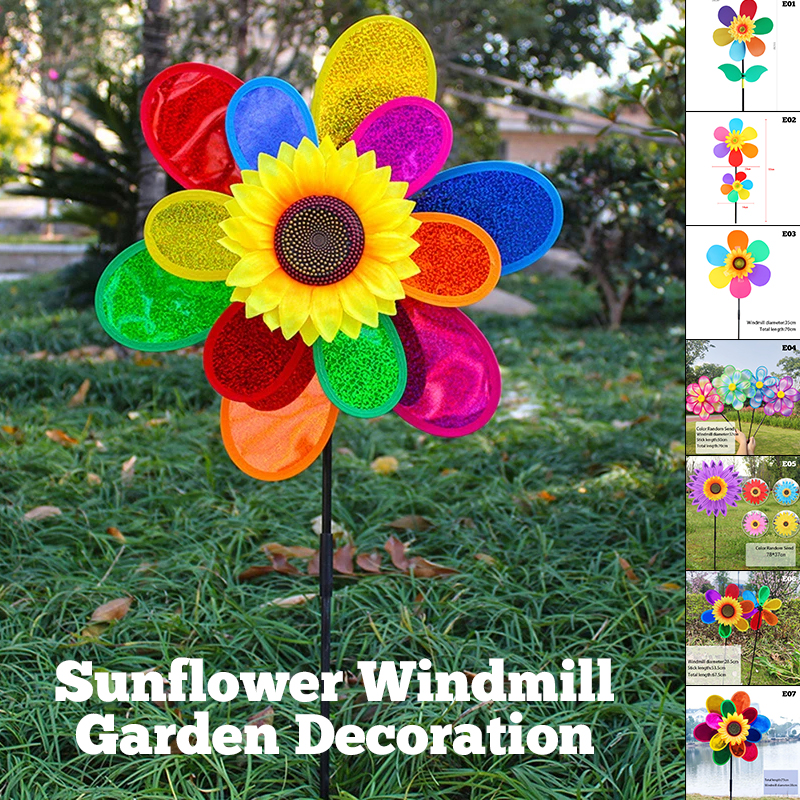3pcs Sunflower Windmill Pinwhe - Outdoor Camping Toys reseña y precio