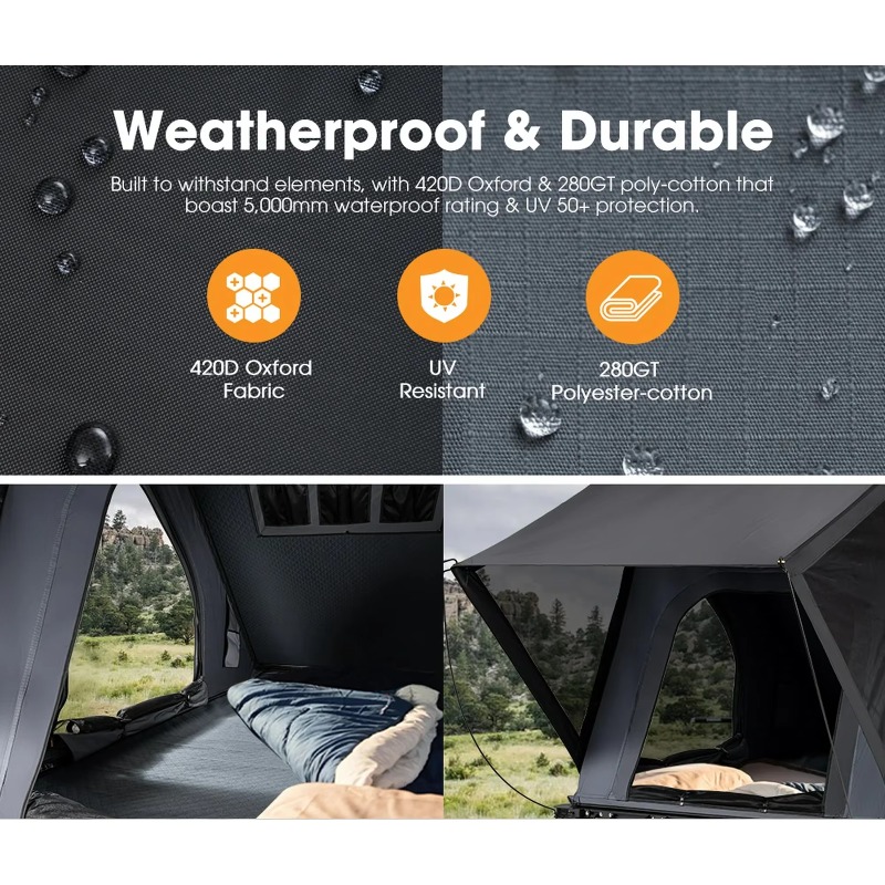 Aluminum Hard Shell Roof Self  - Outdoor Camping And Glamping reseña y precio