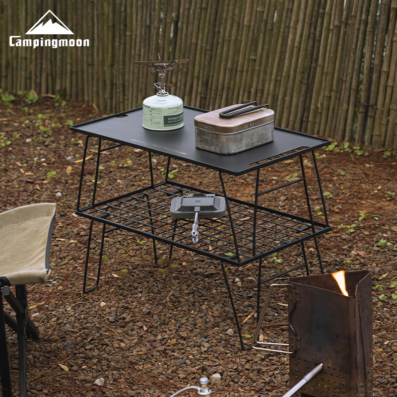 CAMPINGMOON T-235-2T 2Layers P - Outdoor Camping Table With Storage reseña y precio