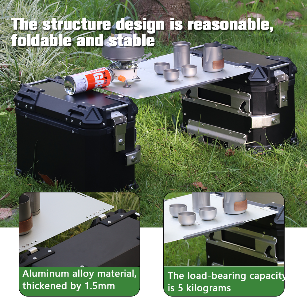 Motorcycle aluminum alloy fold - Outdoor Camping Table With Storage reseña y precio