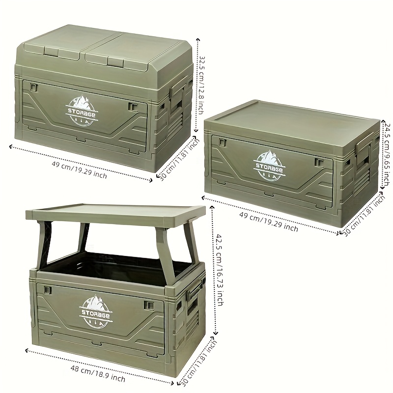 Camping Storage Box with Foldi - Outdoor Camping Table With Storage reseña y precio