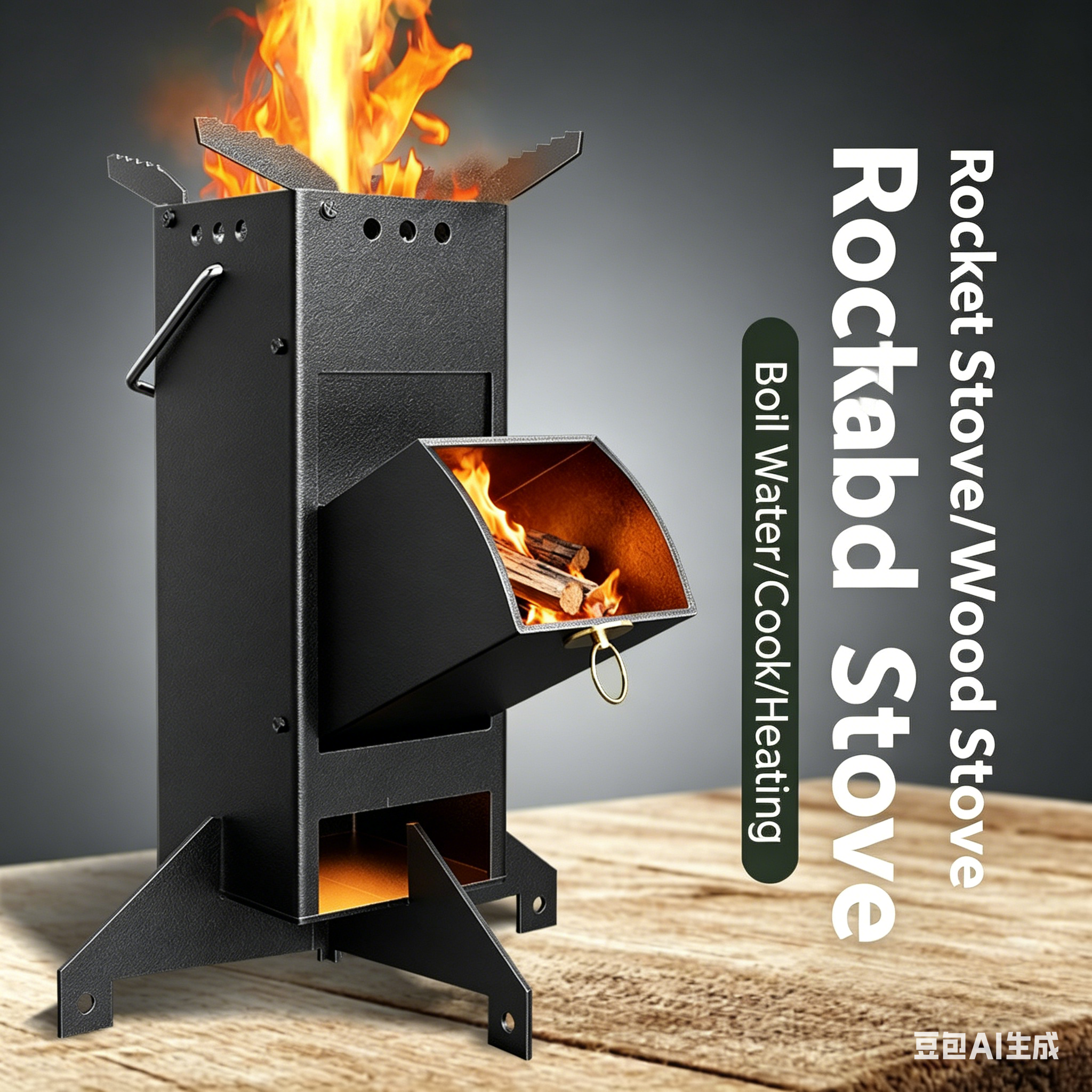 Portable rocket stove, thick m - Outdoor Camping Wood Burning Stove reseña y precio