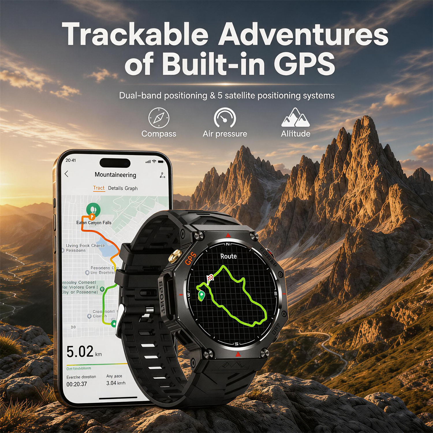 Military Smart Watch T-Rex 3 B - Outdoor Camping Japan reseña y precio