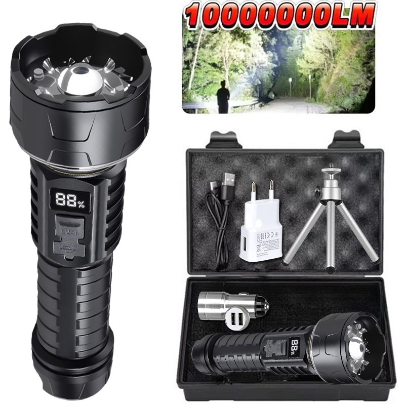 COB LED Flashlight Rechargeabl - Outdoor Camping Hiking reseña y precio