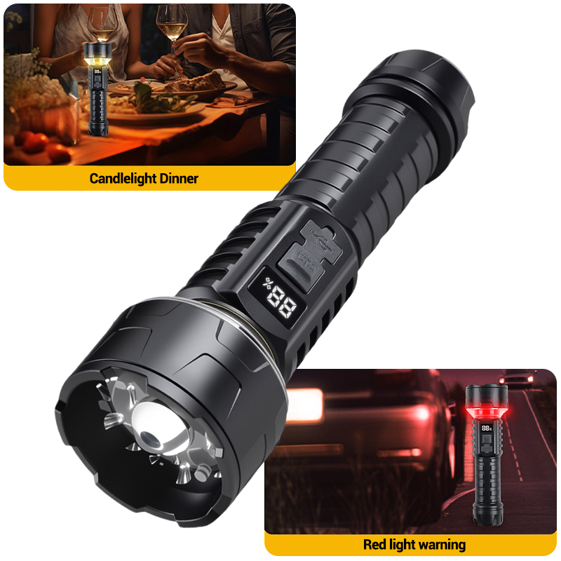 COB LED Flashlight Rechargeabl - Outdoor Camping Hiking reseña y precio