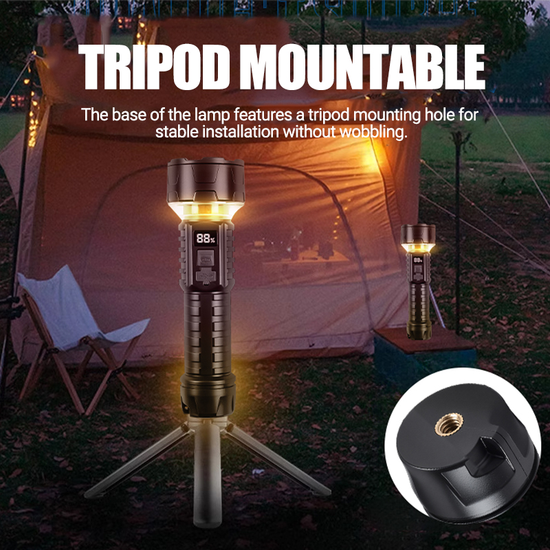 COB LED Flashlight Rechargeabl - Outdoor Camping Hiking reseña y precio