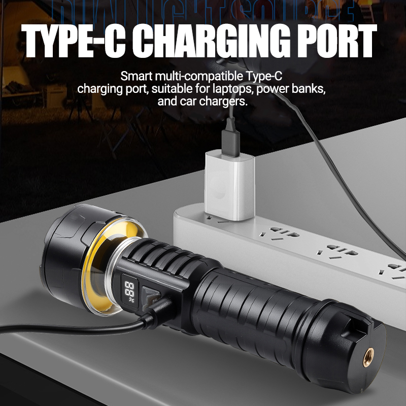 COB LED Flashlight Rechargeabl - Outdoor Camping Hiking reseña y precio