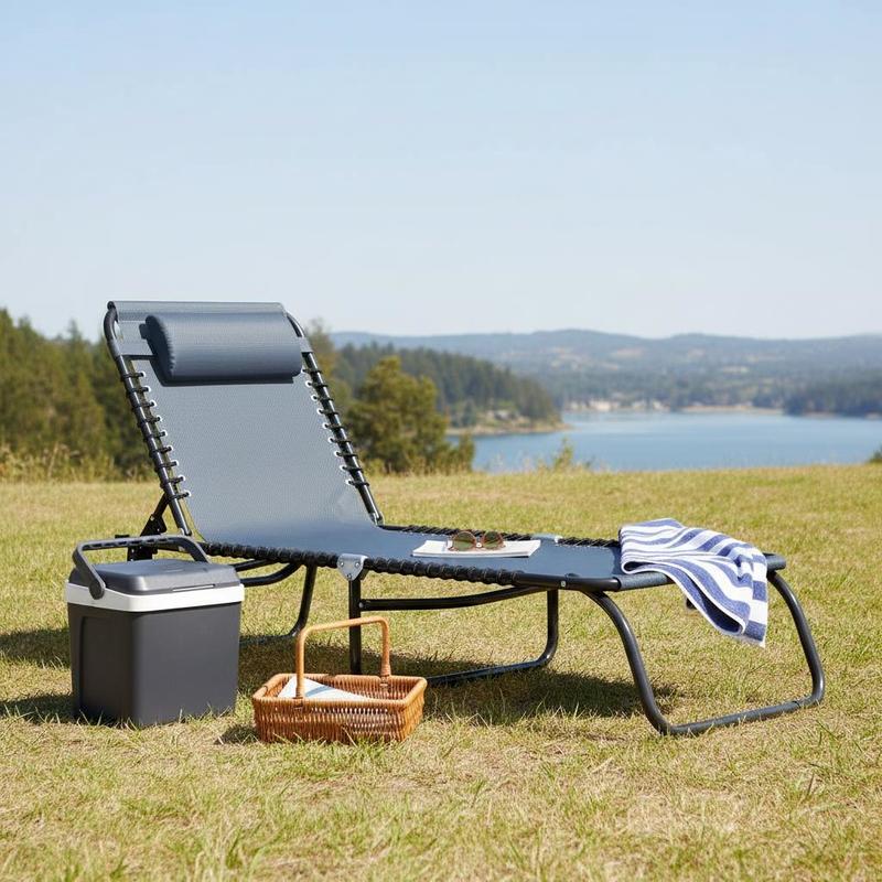 Foldable Sun Lounger, Outdoor  - Outdoor Camping Recliner Chairs reseña y precio