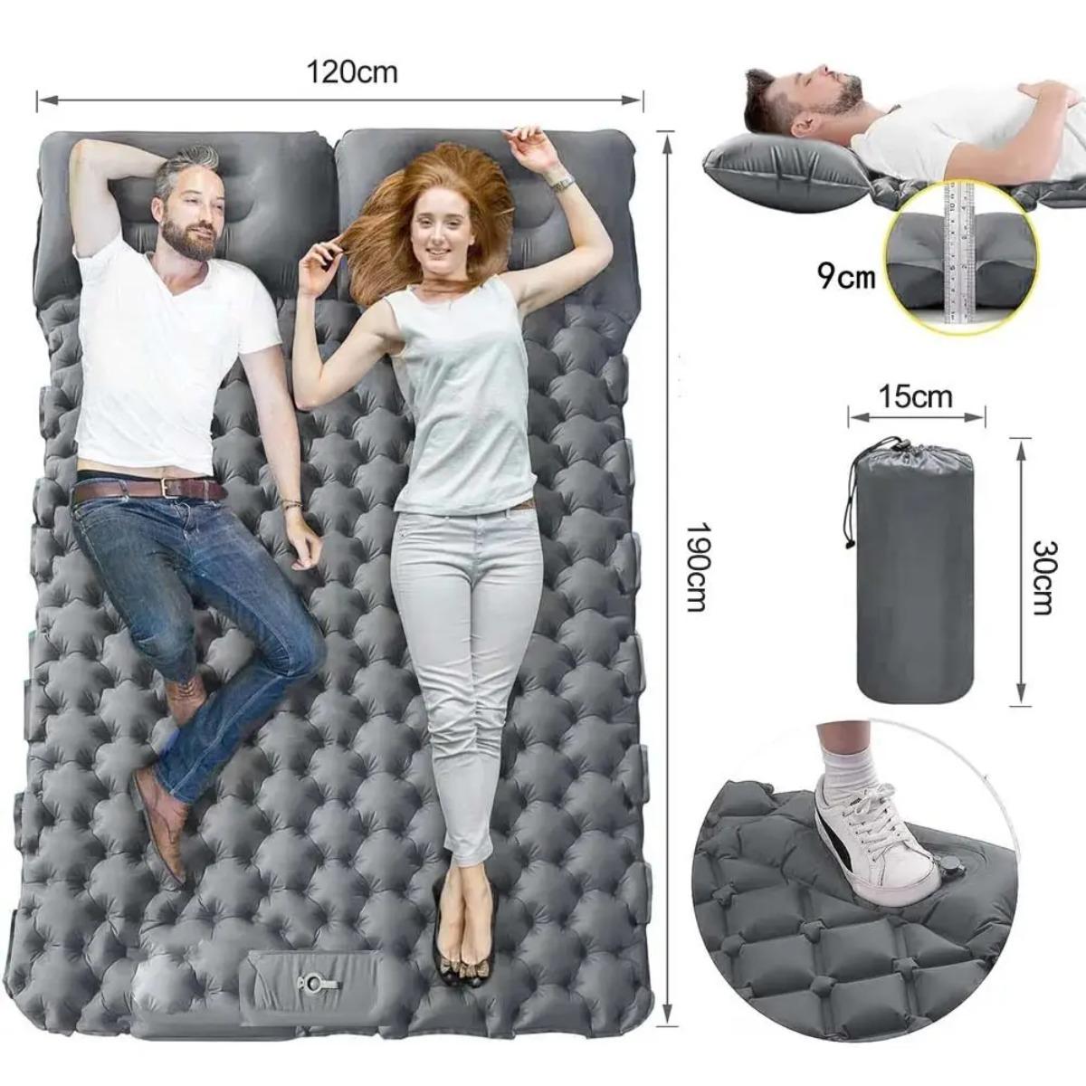 Single & Double Inflatable Air - Outdoor Camping Floor Mat reseña y precio