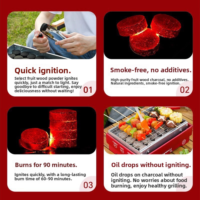 Smokeless Quick Burning Wood C - Outdoor Camping Gear Brands reseña y precio
