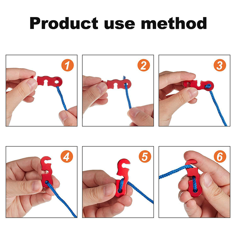 5/20Pcs Guyline Tensioner Alum - Outdoor Camping Extension Cord reseña y precio