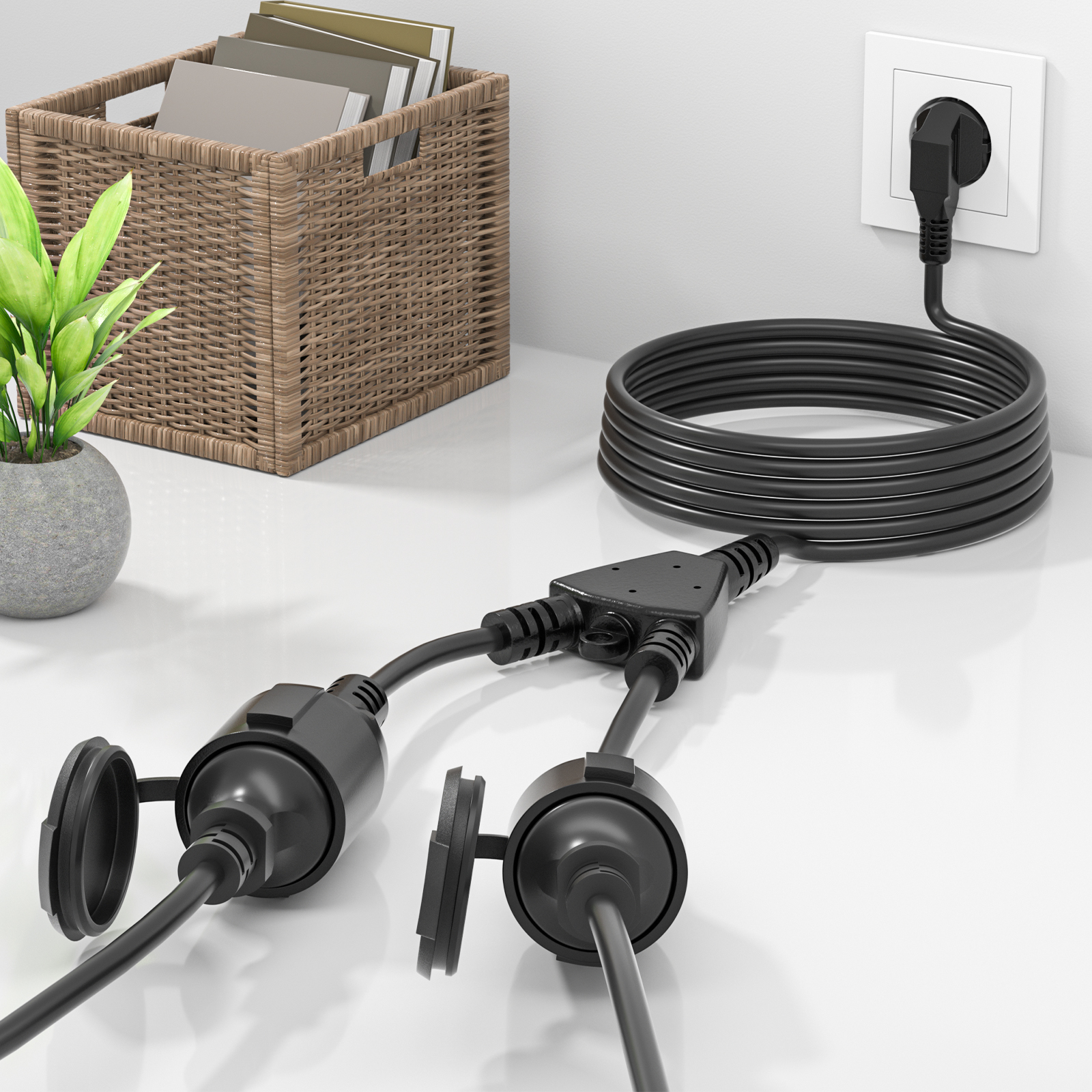 European Power Cord Extension  - Outdoor Camping Extension Cord reseña y precio