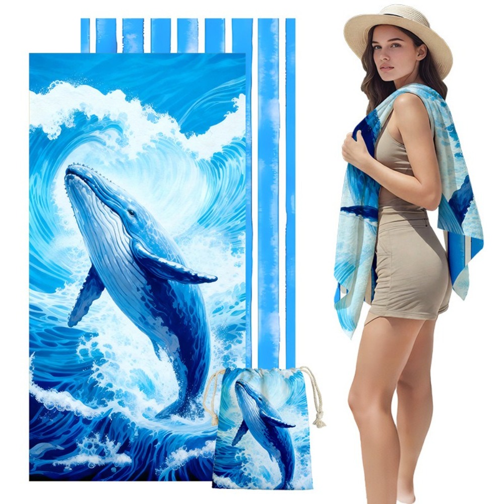 Fish Tail Print Beach Towels a - Outdoor Camping Blanket reseña y precio