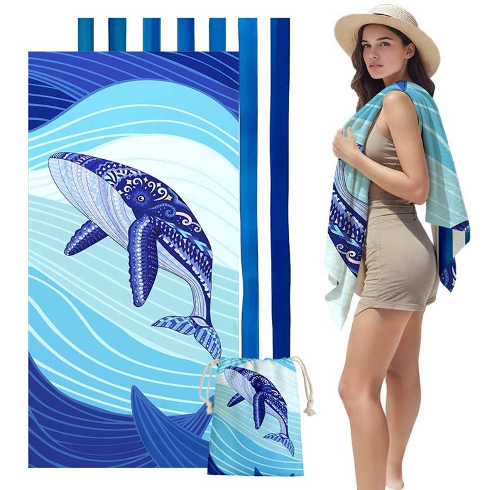 Fish Tail Print Beach Towels a - Outdoor Camping Blanket reseña y precio