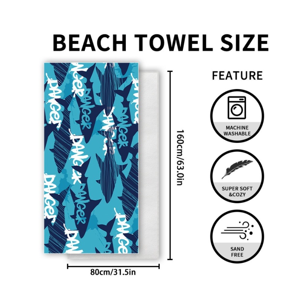 Fish Tail Print Beach Towels a - Outdoor Camping Blanket reseña y precio