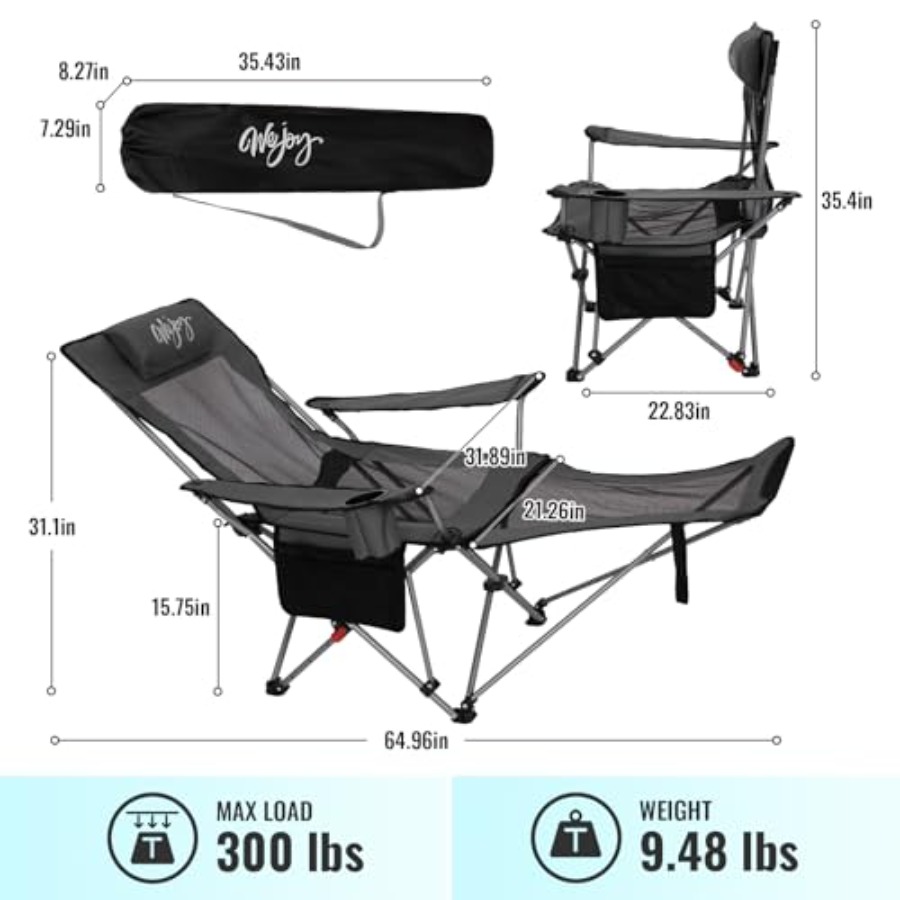 Outdoor 2-in-1 reclining campi - Outdoor Camping Recliner Chairs reseña y precio