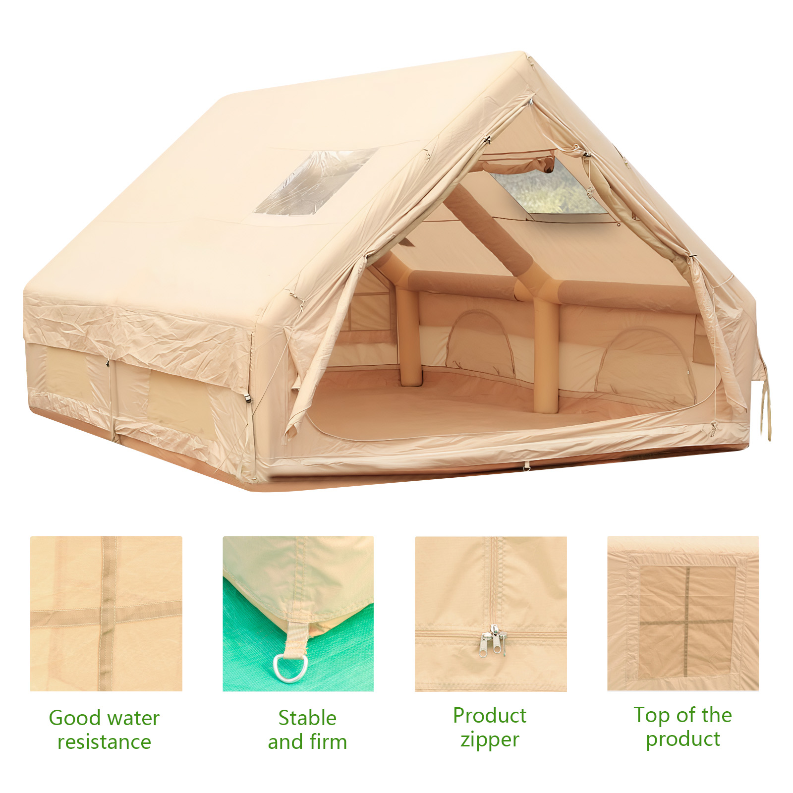 Inflatable House Tent with Pum - Outdoor Camping And Glamping reseña y precio