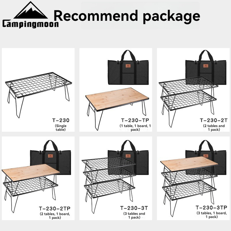 CAMPINGMOON T-230 Portable Mul - Outdoor Camping Table With Storage reseña y precio